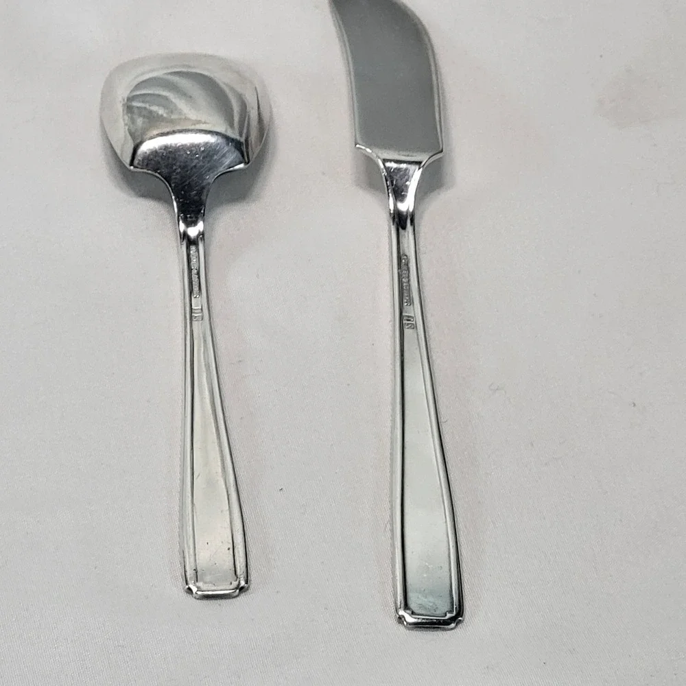 Holmes & Edwards‎ IS Napoleon Inlaid Flatware Set Butter Knife & Sugar Spoon